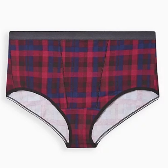 NWT TORRID Set of Two: Plaid Cotton Scoop Bra & Cotton High-Rise Brief - Sz 0X - Picture 6 of 7